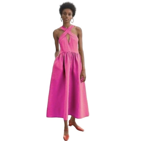 Rachel Comey Terry Keyhole Textured Midi Dress Womens Size Large NWT $595 - Picture 3 of 16